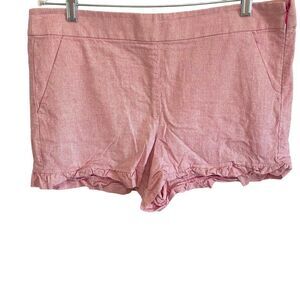 LOFT Pink Ruffle Casual Shorts